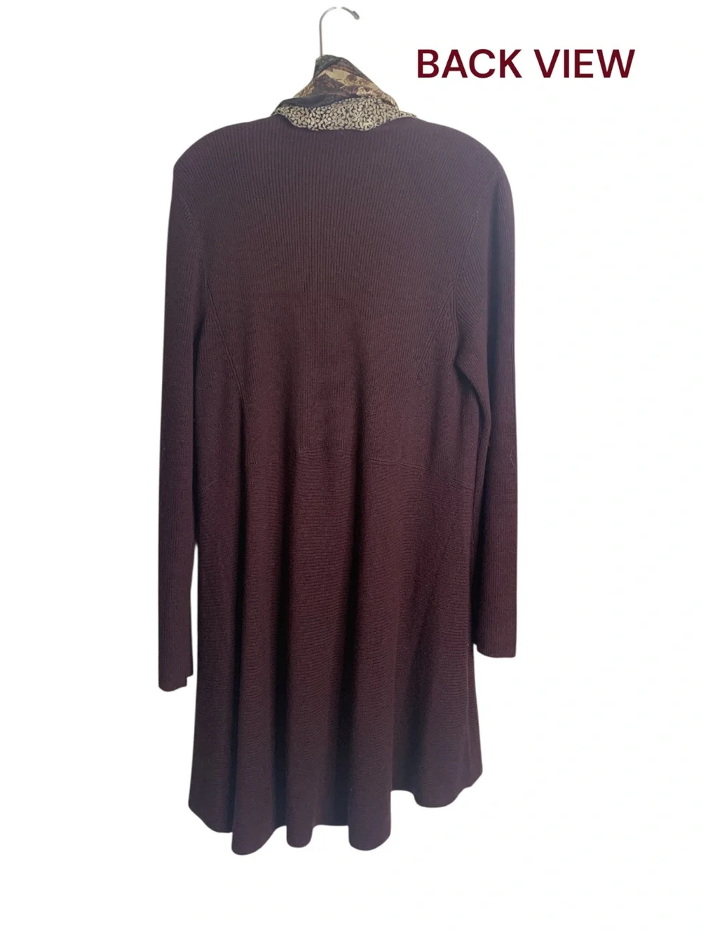 Eileen Fisher 3PC Lounge Set L Silk Cashmere Cardigan Tencel Pant/Top Brown Plum